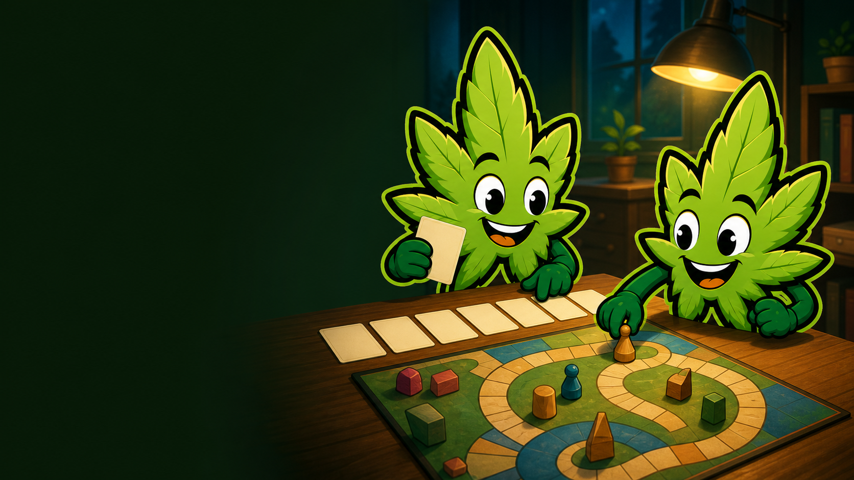 The ReeferBudz mascots reviewing the community trail map and its ground rules